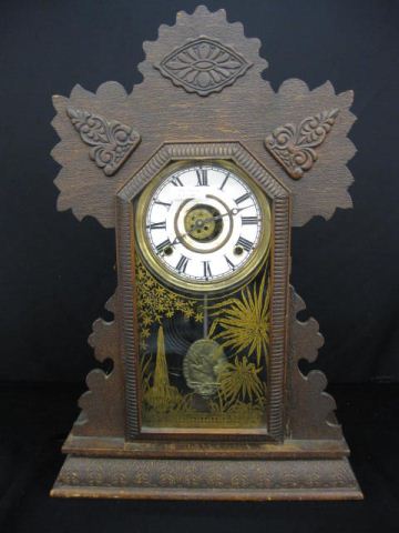 Ingraham Victorian Gingerbread Kitchenclock