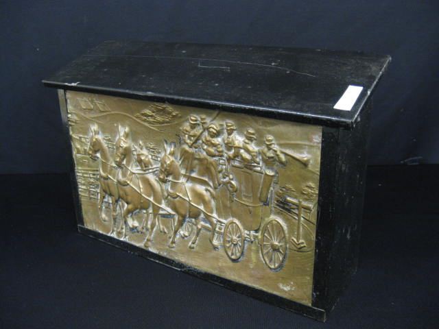 Brass Metal Mailbox horse carriage 14c8b4