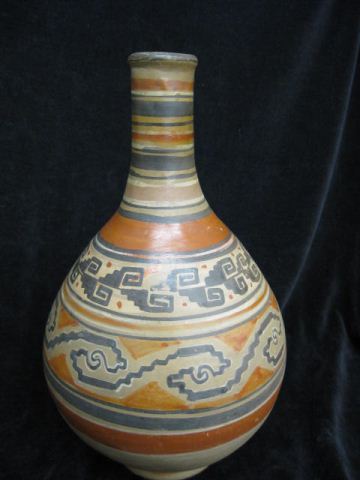 Indian Pottery Vase geometric &