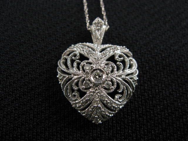 Diamond Pendant Chain heart shape 14c8de