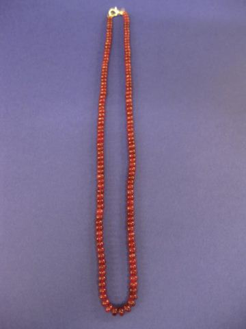 Ruby Necklace rich red beads totaling