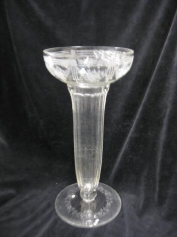 Sinclair Cut Engraved Glass Vase 14c913