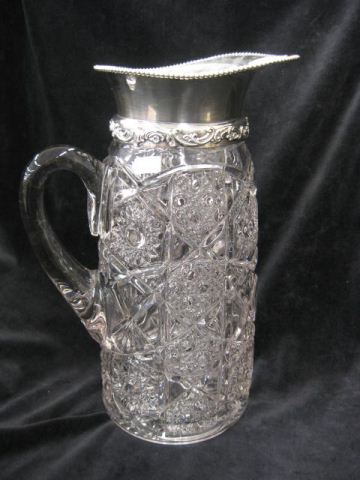 Victorian Pressed Glass Water Pitcher 14c90e