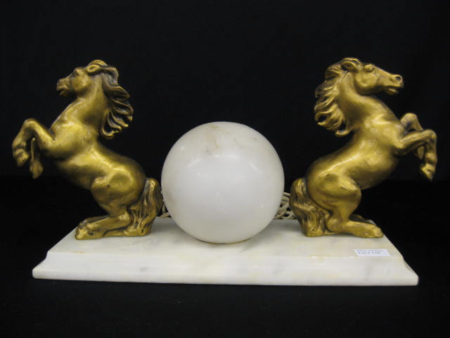 Deco Alabaster Lamp with Bronzed