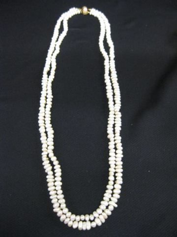 Pearl Necklace double strand of 14c925