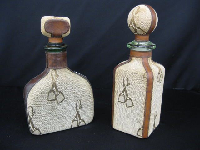Pair of Equestrian Style Decanters