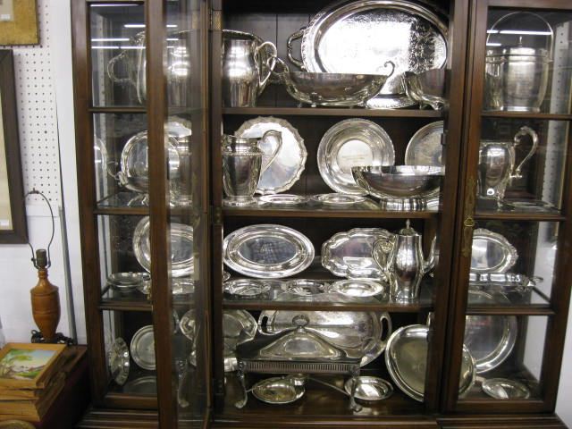 43 Trophy Items;silverplate & pewter