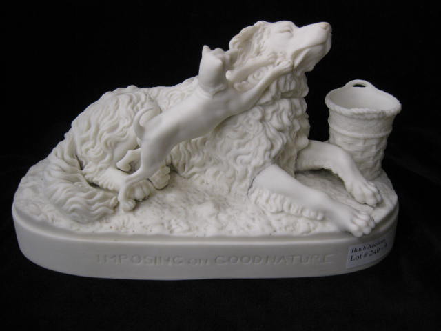 Victorian Bisque Figurine of Dogs 14c9b5