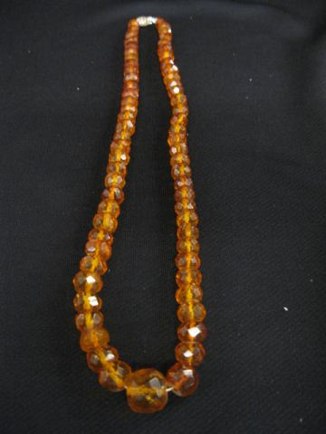 Amber Necklace 67 faceted beads 22