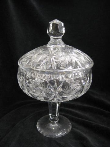 Cut Crystal Covered Compote tall 14c9d7