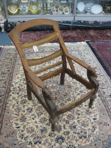 19th Century Arm Chair with Dogheads
