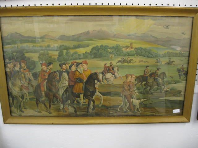 Print of an Early Fox Hunt Scene 18