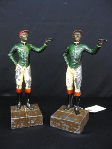 Pair of Figural Jockey Bookends 14ca21