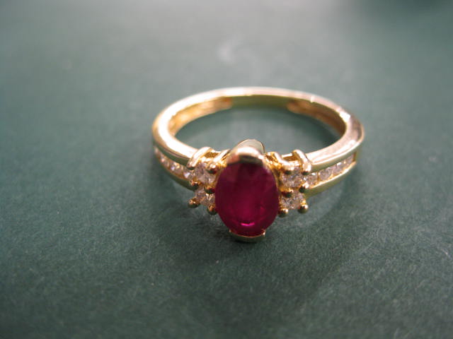 Ruby Diamond Ring 1 carat gem 14ca28
