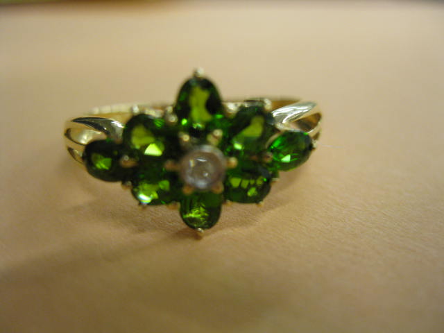 Tsavorite Garnet Diamond Ring 14ca41