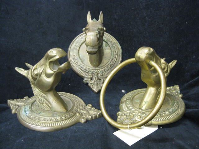 3 pc. Equestrian Towel Holder Set figural