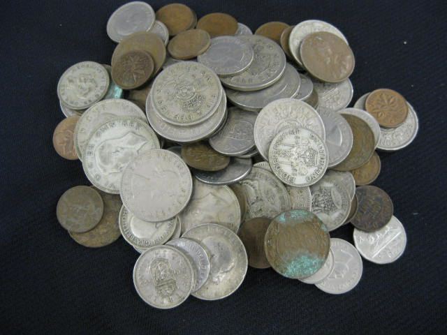 Lot of Foreign Coins mostly British 14ca62