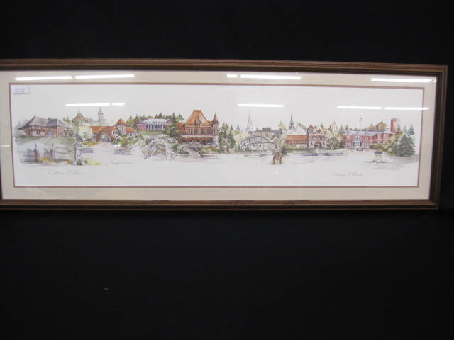 Lithograph of Historic Easton Mass  14ca79