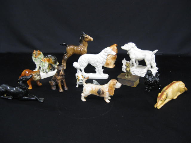 Collection of Dog Figurines;porcelain