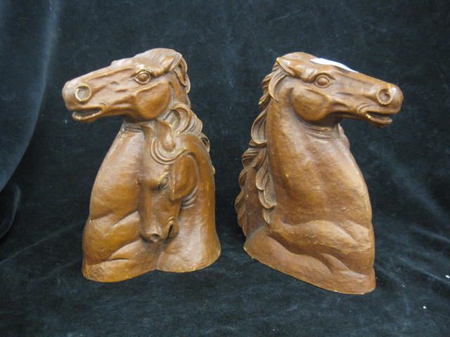 2 Pair of Horse Bookends syroco 14cab7