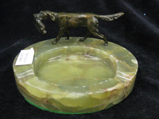 Bronzed Dog on Onyx Base retriever 14cad2
