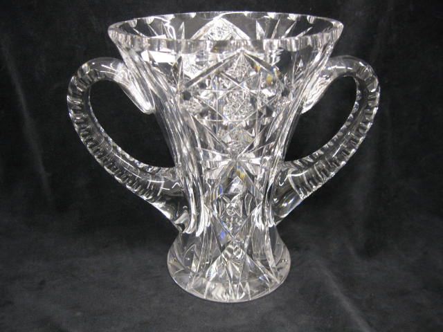 Hawkes Cut Glass Handled Vase loving