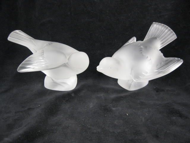 Pair of Lalique French Crystal