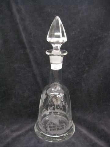 Heisey Glass Fox Chase Etched Decanter