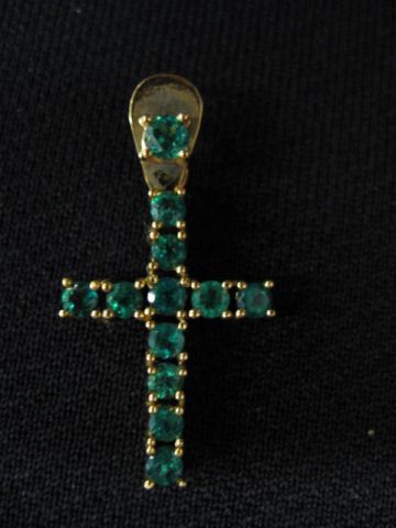 Emerald Cross Pendant fine Columbia