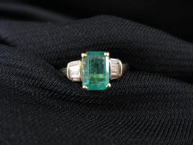 Emerald & Diamond Ring rectangular