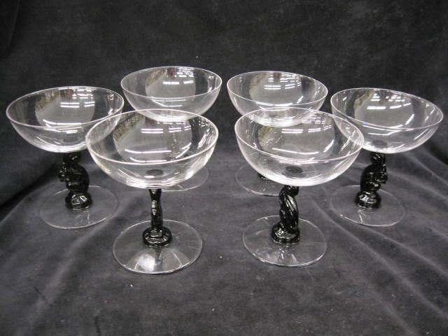 6 Libbey Silhouette Pattern Squirrelcrystal 14cb3a