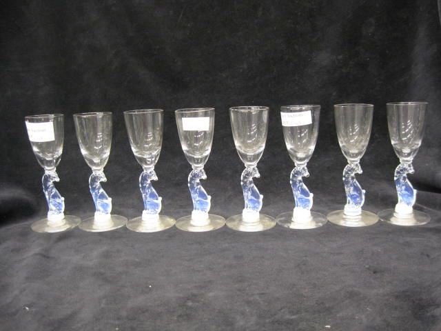 8 Libbey ''Moonstone'' Silhouette