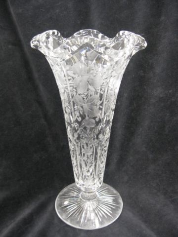 Libbey Cut Glass Vase brilliant 14cb48