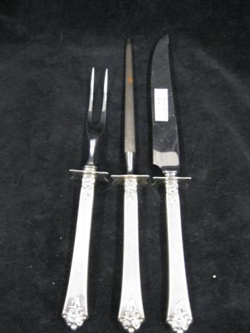 3 pc. Sterling Silver Carving Set knife