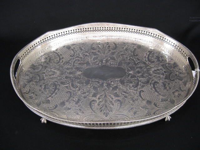 English Silverplate Oval Gallery
