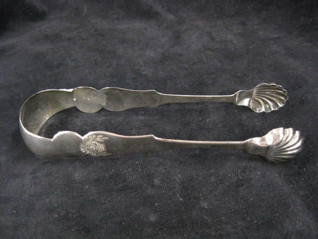 Early American Coin Silver Tongs 14cb69