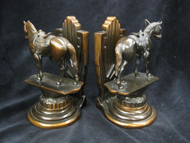 Pair of Bronzed Figural Horse Bookends 14cb9e