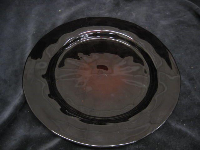 Durand Ruby Optic Art Glass Plate