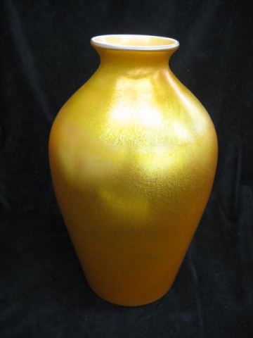 Durand Art Glass Vase golden iridescent 14cbb0