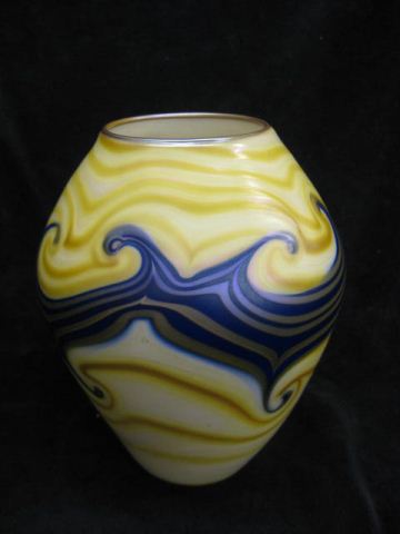 Charles Lotton Art Glass Vase 1975