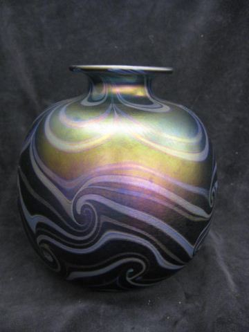 Charles Lotton Art Glass Vase 1972