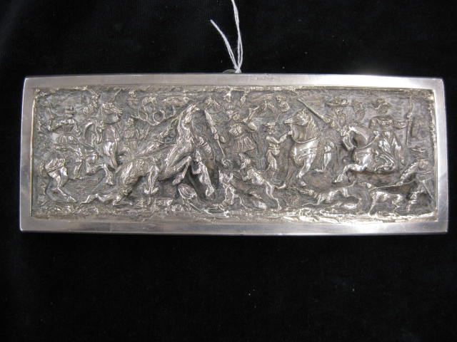 Sterling Silver Plaque with Hunt