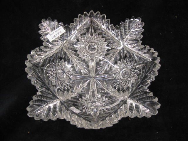 Cut Glass Dish squared brilliant period