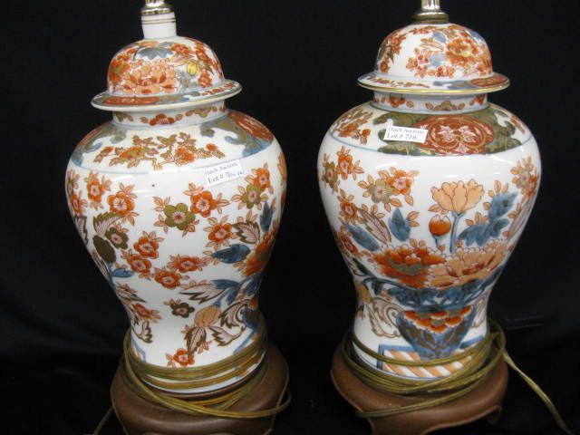 Pair of Oriental Imari Porcelain