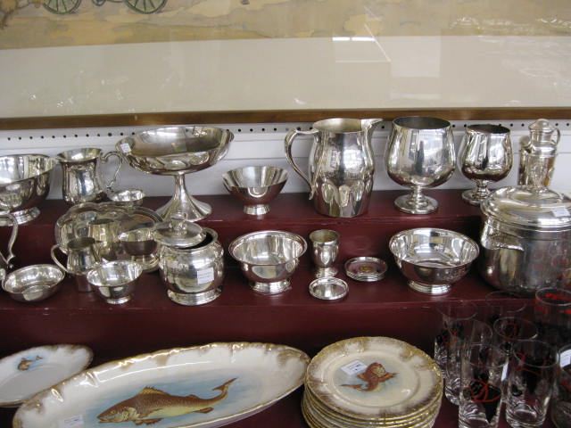 26 Silverplate Trophy Items pitchers 14cc03