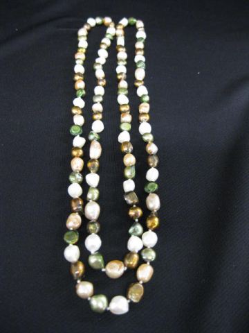 Pearl Necklace white golden rose