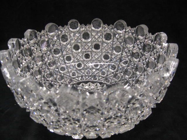 Cut Glass Bowl superb overall cane