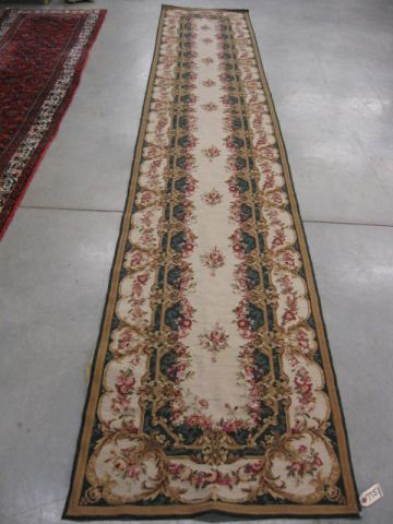 Aubusson Needlepoint Handmade Runner 14cc22