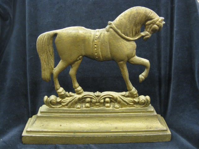 Cast Iron Figural Horse Doorstop 14cc27