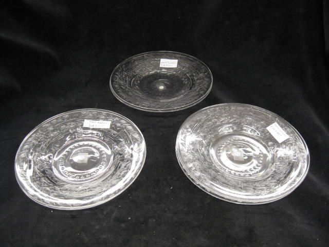 6 Hawkes Cut Glass Dishes rock crystal